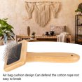 thumbnail image 4 of Sheepskin Wool Brush, Hand Carder, Bamboo Slicker Carding Rug Comb, Macrame Brush, Craft Wool Needle Felting Tool for Unmat Fur Rugs Pillows Short Hair Pet Grooming Deshedding, 4 of 7