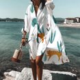thumbnail image 2 of 2025 Maillot de Bain pour Femmes Blouse de Plage Robe en Lin pour Femmes Été Bikini Tenue de Plage Maillot de Bain Plage Robe Grande Taille pour Femmes Décontracté, 2 of 8