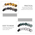 thumbnail image 3 of 4pcs Fashion Hair Barrette Simple Round Hair Clip Acetate Hair Accessory, 3 of 7