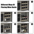 thumbnail image 4 of Twister.CK 5 Tier Wine Bar Cabinet, Bar Cabinet with Detachable Wine Rack and Glass Holder, Storage Space for Kitchen Living Room Bar, Gray, 4 of 7