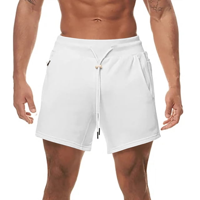 Diufon Men's Athletic Shorts Drawstring Waisted Outdoor Sport Shorts Spring Summer Hiking Shorts with Pockets
