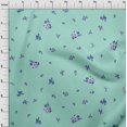 thumbnail image 3 of oneOone Tissu Popeline de Coton Feuilles & Fleurs Imprimé Floral Tissu BTY 56 Pouces de Large, 3 of 4