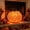 B, variant on CaiYueKe Halloween Glowing Pumpkin Lantern Cracked Design, Fall Thanksgiving Desktop Decor with Warm LED Light, Battery Operated Resin Night Light for Party Mantel Table