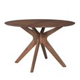 thumbnail image 4 of Space Savers Medium Brown 5 Piece Pedestal Table Set, 4 of 7
