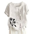 thumbnail image 1 of Birdeem T-Shirt Ample Décontracté d'Été pour Femme à Col Rond, Manches Courtes, Imprimé, 1 of 1