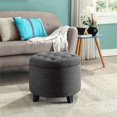 thumbnail image 5 of Convenience Concepts Designs4Comfort Round Ottoman in Gray Fabric, 5 of 5