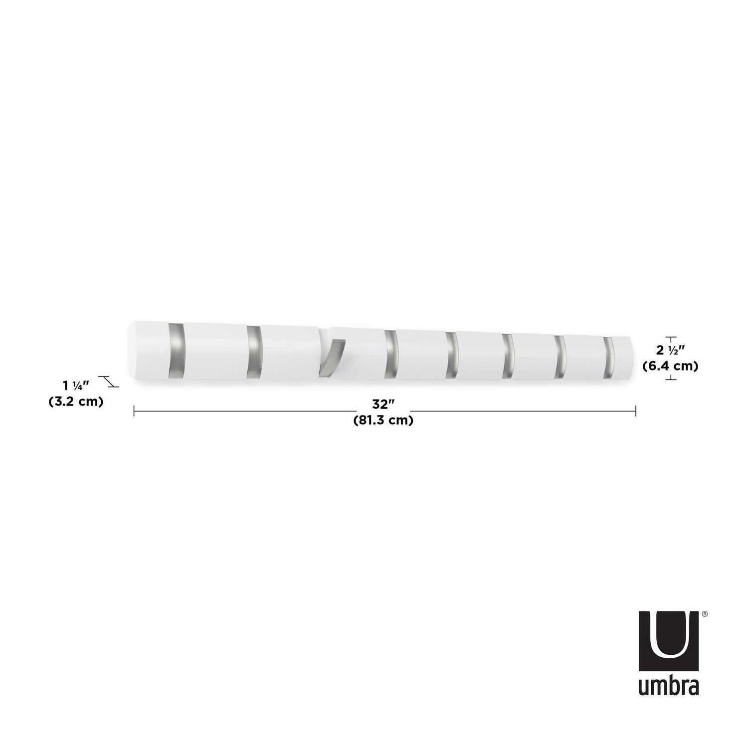 Umbra Flip Porte-manteau mural, blanc
