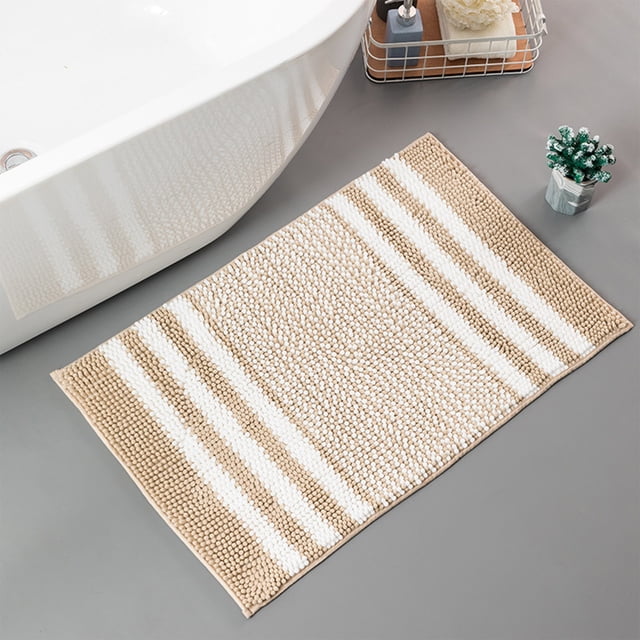 Dvkptbk Non Slip Bath Mat, Super Absorbent Bath Rugs for Bathroom, Super Soft Bathroom Rugs Fit Under Door, Khaki, 16" x 24"