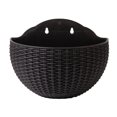 thumbnail image 1 of Flower Pots Wall Planter Flowerpot Gift Hanging Balcony Planters Semicircular Home Decoration Imitation Rattan Vase, 1 of 5