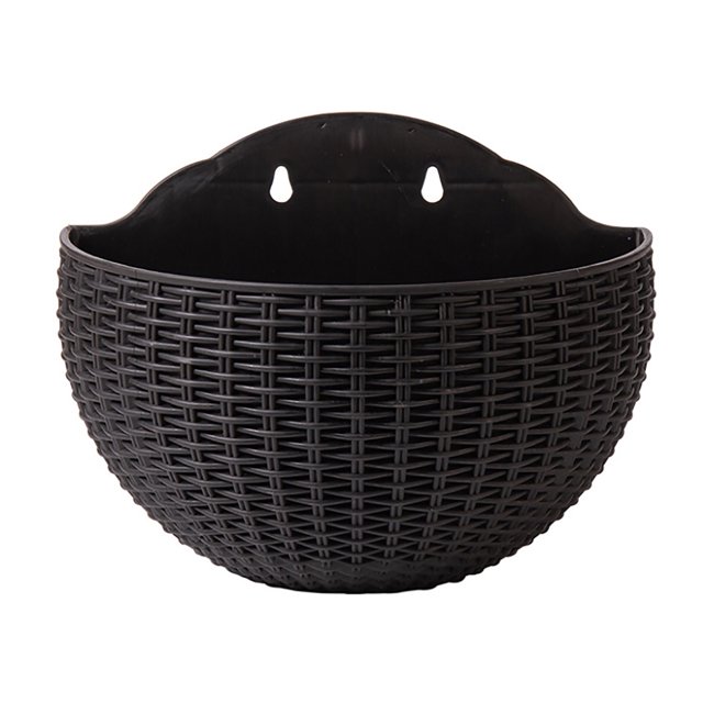 Flower Pots Wall Planter Flowerpot Gift Hanging Balcony Planters Semicircular Home Decoration Imitation Rattan Vase