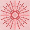 thumbnail image 1 of Ahgly Tapis d'Intérieur Lavable en Machine Carré Transitionnel Rose Clair, 5 Pieds Carré, 1 of 7