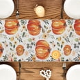 thumbnail image 4 of Chemin de Table Citrouille d'Automne pour l'Action de Grâce avec Motif à Carreaux Feuille d'Érable, Décor de Table de Cuisine et Salle à Manger en Lin pour Fête des Récoltes, Réutilisable, Facile à Nettoyer, Accent Festif pour la Maison, 4 of 8
