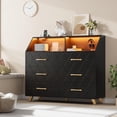thumbnail image 2 of Commode à 6 Tiroirs avec Station de Recharge et Tablette de Rangement, Commode en Bois avec 5 Pieds en Métal, 2 of 7