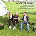 thumbnail image 4 of Outsunny Banc Pliant de Sport d'Équipe à 6 Places, Chaise-Banc Pliante, 4 of 10