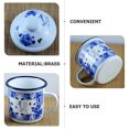 thumbnail image 4 of MOVTOTOP Enamel Mug Enamel Camping Coffee Mug Reusable Enamel Blue And White Porcelain Cup, 4 of 8