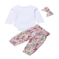 thumbnail image 2 of Ensemble 3 Pcs Barboteuse et Pantalon à Fleurs pour Bébé Fille Bunny, 2 of 4