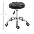 thumbnail image 2 of Chaise de Spa pour Tatouage à Roulettes Pivotante Rembourrée Réglable Chaise Pivotante de Massage Noire Équipement de Salon, 2 of 6