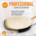 thumbnail image 2 of Nonstick Frying Pan with Lid, 10" Skillet, Ceramic Pan, Induction Compatible, Stay Cool Handle, Dishwasher Safe, Stain-Resistant, Professional Home Cookware, 2 of 2