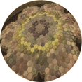 thumbnail image 1 of Ahgly Company Tapis d'Intérieur Lavables à la Machine, Ronds, Brun Cannelle Transitionnel, Ronds de 8 Pi, 1 of 7