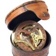 thumbnail image 1 of Nauticalmart - Antique Brass & Copper Sundial Compass, Sundial Clock in Box Gift Sun Clock Ship Replica Watch, 1 of 6