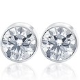 thumbnail image 1 of Boucles d'Oreilles Clous Rondes 1.25Ct Diamant Naturel en Or 14K, 1 of 1