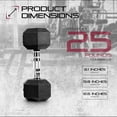 thumbnail image 2 of Signature Fitness Hex Dumbbells Strength Training Workout Equipment Set, 25 lbs, 2 of 9