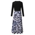 thumbnail image 5 of TJAZFJPA Robe Noire Aguichant Femme Manches Longues Imprimé Soirée Élégante Décontractée Mode Soirée Longue Robe Manches Bouffantes Robe Noire Serrée, 5 of 5
