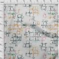thumbnail image 4 of oneOone Rayon White Fabric Geometric Sewing Material Print Fabric By The Yard 56 Inch Wide-9N, 4 of 5