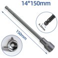 thumbnail image 1 of 150mm Long 6mm-19mm Hexagon Nut Driver Drill Bit Socket Wrench Extension Sleeve, 1 of 8