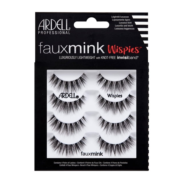 Ardell Faux cils Faux vison Wispies - 4 Paires