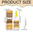thumbnail image 3 of Strong Wood Glue Transparent with Precision Tips Powerful Wood Glue Instant Strong Hold Works on All Wood Types, Waterproof Quick Dry Adhesive for Indoor Outdoor Woodworking, 1 Wood Glue + 4 Droppers, 3 of 9