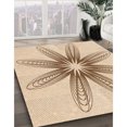 thumbnail image 3 of Ahgly Company Tapis d'Intérieur Lavables en Machine, Carrés Transitionnels Brun Bronze, Carrés de 3', 3 of 7