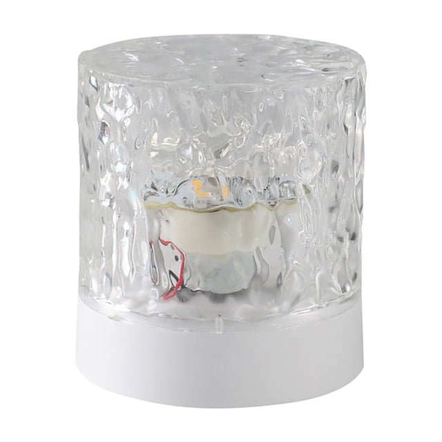 Binwennn Bathroom Shower Light Projection Night Light Night Lite Dynamic Water Ripple Atmosphere Small Night Light Children's Bedroom Bedside Flame Table Lamp