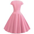 thumbnail image 3 of EGNMCR Robes d'Été Femmes Tendance 2024 Femmes Vintage Manches Courtes 50s Ménagère Décontractée Soirée Fête Bal Robe, 3 of 9