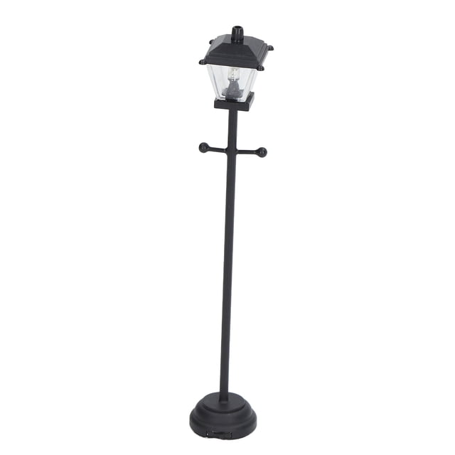 Lampe de Rue pour Maison de Poupée, Miniature à DEL à l'Échelle 1/12 en Verre et Métal, Lampadaire pour Maison de Poupée pour Décoration