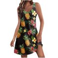 thumbnail image 1 of Staron Robes d'Été pour Femmes Amples à Col en V Boho Robe Trapèze à Imprimé Floral Fluide Sans Manches Printemps Plage Vacances Robe d'Été avec Poches P, 1 of 7