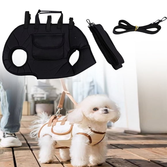 Écharpe de Transport pour Chien et Chat, Sac à Dos de Laisse pour Animal de Compagnie Portable et Respirant pour l'Extérieur, Leiao Noir [TG] à Main, Quatre Usages dans un Sac, Convient pour 18-23 Lb
