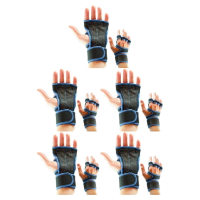 Decodeary 2pieces Stay Comfortable And Stylish With Breathable Gym Gloves Lightweight Blue L 5Set