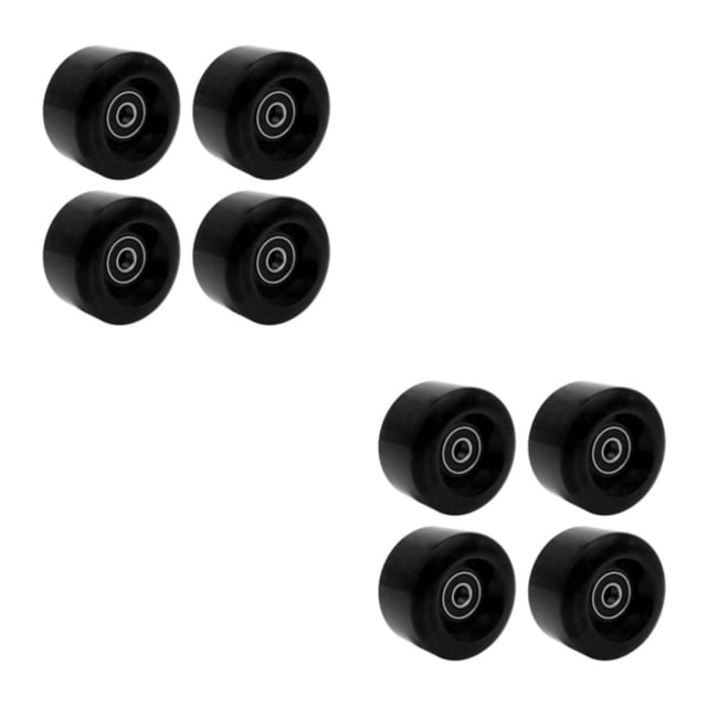 Decodeary Inline Skate Wheel PU Wear-Resistant 58mm Wheels Replacement 82A Black 58x58x32mm 2Set