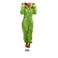 thumbnail image 3 of mmirethe Warm Solid Color Jumpsuit Cute And Machine Washable Breathable Polyester Soft Cozy Versatile Comfort green 4XL, 3 of 6