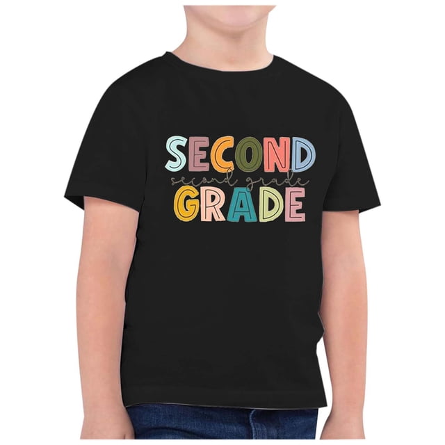 TZEWGL Hauts pour Fille Garçon Rentrée Scolaire Saison Imprimé Col Rond Manches Courtes Vêtements pour Filles Garçons Taille 12-13T