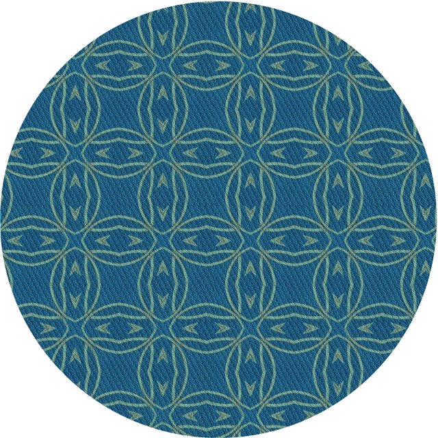 Ahgly Company Tapis d'Intérieur Ronds Transitionnels Lavables à la Machine Bleuet, 8 Pieds Rond