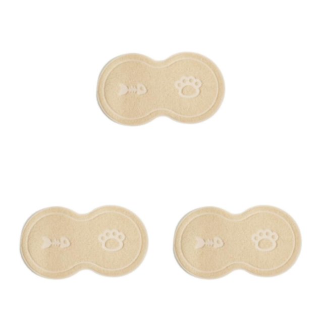 Decodeary Durable And Long-lasting Cat Litter Mat Cute And Practical Pet Accessory Beige 3Set