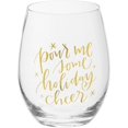 thumbnail image 2 of Primitives by Kathy Stemless Wine Glass - Pour Me Some Holiday Cheer, 2 of 3