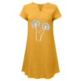 thumbnail image 4 of Ovzne Robes d'Été pour Femmes 2025 Robe Mode pour Femmes Ample Décontractée Col en V Manches Courtes Robes d'Été Grande Taille Robe Maxi Manches Courtes Liquidation, 4 of 6
