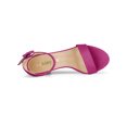 thumbnail image 4 of BLISSFUL STEP Women's Shoes Ankle Strap Block Heel Buckle Open Toe Sandals Hot Pink 9, 4 of 7