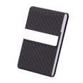 thumbnail image 1 of Business Card Case PU Leather Credit Card Holder High-capacity Magnetic Buckle Stainless Steel Name Card Holder, 1 of 7