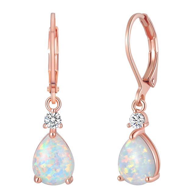 Unatoiry Lightweight Tear Drop Earring Bohemian Style And Trendy Fashionable Plated Color Tear Drop Earring rose gold 1Set