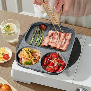 TIMIFIS Frying pan and frying pan Three In One Frying Pan Flat Bottomed Pan Multi-purpose Non Stick Pan Household Frying Pan Multifunctional Fanshi Breakfast Pan kitchen gadgets Kitchen Gadgets