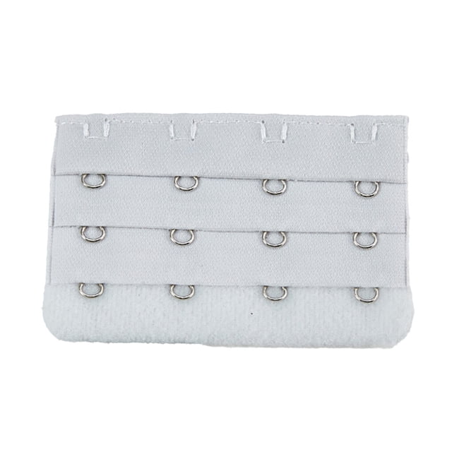 Baohd Rallonge de Bretelle Rallonges de Soutien-Gorge Boucle 4 Crochets Respirant Accessoires Pratiques Réglable Remplacement 3 Rangées sous-Vêtements Gris Argenté Clair